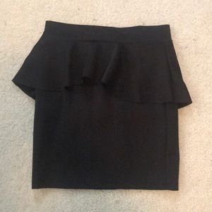 Basic Black Peplum Skirt!
